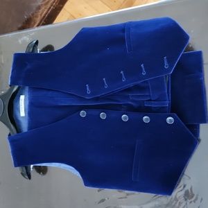 2 piece boys velvet vest and pants size 8